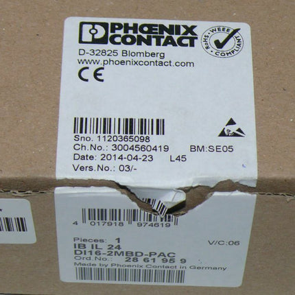 NEU/OVP Phoenix Contact 2861959 IB IL 24 DI16-2MBD-PAC