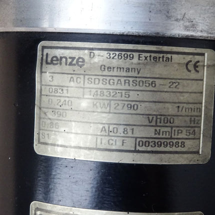 Lenze Servomotor SDSGARS056-22 2790r/min