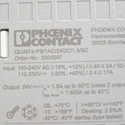 Phoenix Contact 2904597 QUINT4-PS/1AC/24DC/1.3/SC Netzteil