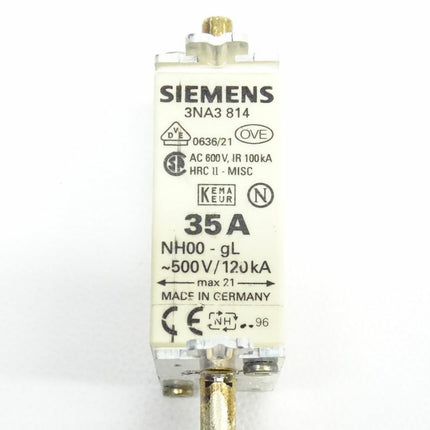 Siemens 3NA3814 NH00-gL 500V/120kA / 3NA3 814/