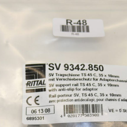 NEU/OVP Rittal SV 9342.850 Tragschiene TS 45 C, 35x10mm (5Stück)