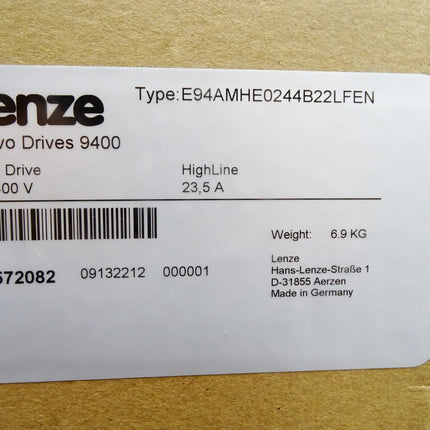 Lenze Servo Drives 9400 E94AMHE0244 E94AMHE0244B22LFEN-M0244N 15571980 15572082 E94AYAB E94AYM22 E94AYFLF E94AYCEN E94AZPM0244N / Neu OVP