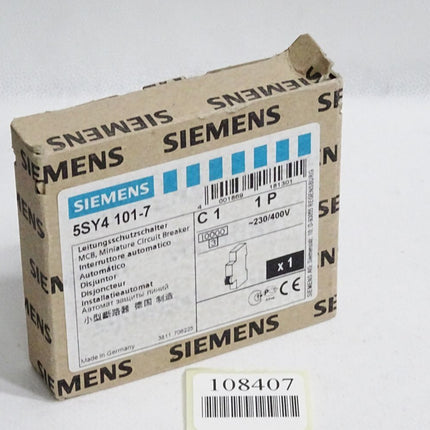 Siemens Leitungsschutzschalter 5SY4101-7 5SY4 101-7 C1 1P / Neu OVP