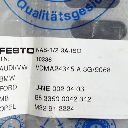 Festo 10336 NAS-1/2-3A-ISO Einzelanschlussplatte / Neu OVP