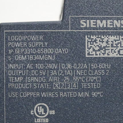 Siemens LOGO! Power Suuply 6EP3310-6SB00-0AY0