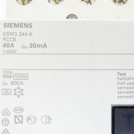 Siemens FI-Schutzschalter 5SM3344-6 RCCB 40A