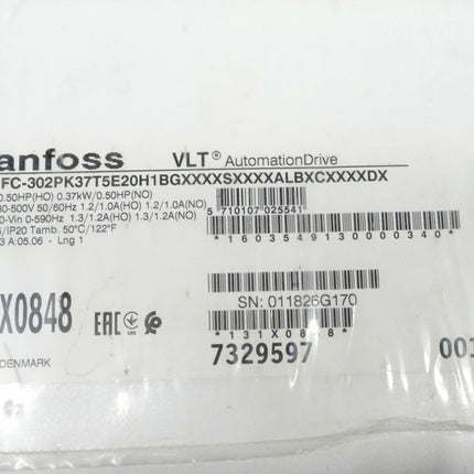 Danfoss VLT FC-302PK37T5E20H1BGXXXXSXXXXALBXCXXXXDX HVAC Drive 131X0848 neu-OVP