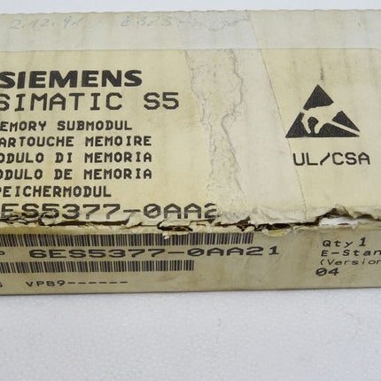 Siemens Simatic S5 memory Submodul 6ES5377-0AA21 / Neu OVP