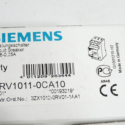 Siemens Leistungsschalter 3RV1011-0CA10 / Neu OVP