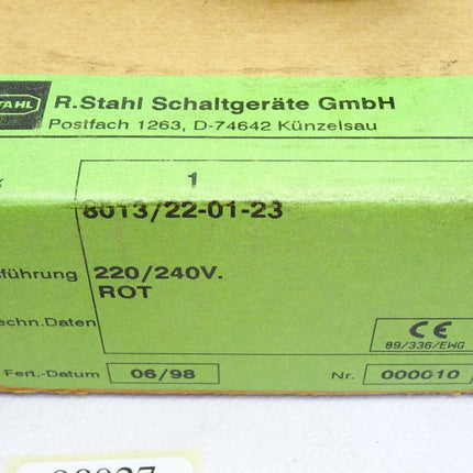 Stahl Leuchtmelder rot 8013/22-01-23 / Neu OVP