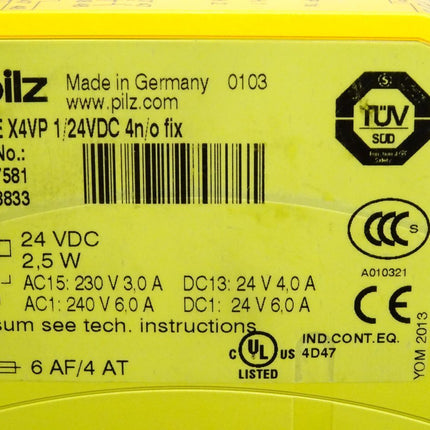 Pilz PZE X4VP 1/24VDC 4n/o fix 777581