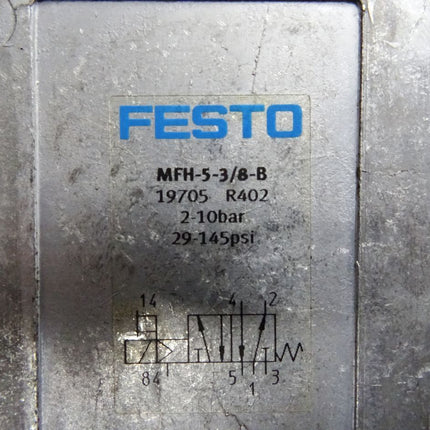 Festo Ventilinsel mit Gehäuse Magnetventil MFH-5/3E-3/8-B 19708 + 19705 MFH-5-3/8-B