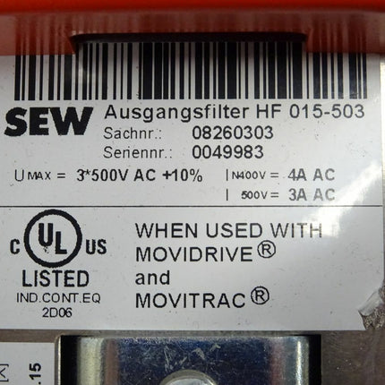 SEW MOVIDRIVE® MOVITRAC® Ausgangsfilter HF015-503 / HF 015-503 08260303 guter Zustand