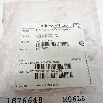 Endress+Hauser Elektronik FEM51, AC 2-Leiter / 52026497 / Neu OVP versiegelt