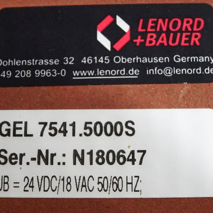 Lenord+Bauer Panel Display GEL7541.5000S GEL 7541.5000S