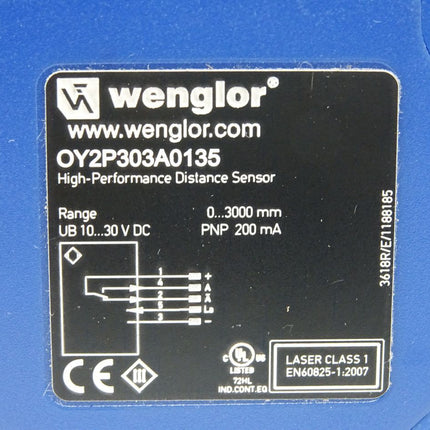 Wenglor OY2P303A0135 Laserdistanzsensor ToF / Neu