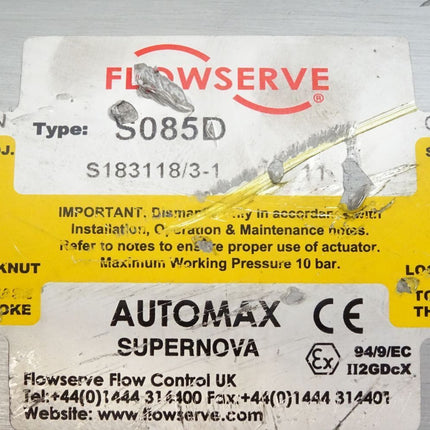 Flowserve Automax Ventil SISatex S085D S183118/3-1