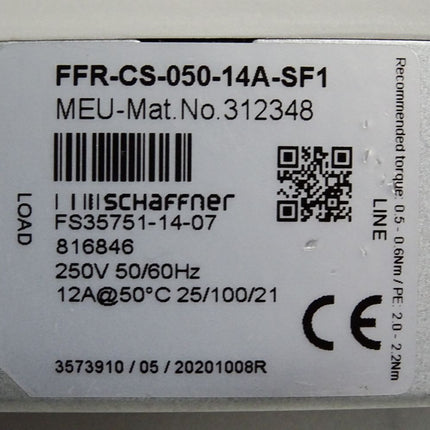 Schaffner FFR-CS-050-14A-SF1 312348 Funkentstörfilter