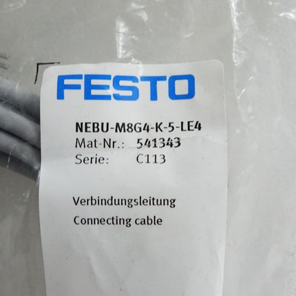 Festo 541343 NEBU-M8G4-K-5-LE4 Verbindungsleitung / Neu OVP