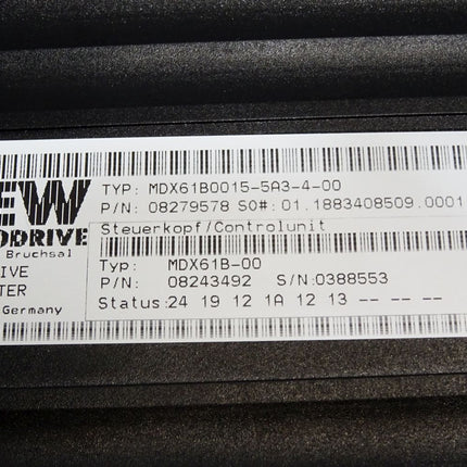 SEW Eurodrive Umrichter 1.5kW MDX61B0015-5A3-4-00 08279578 MDX61B-00 08243492 MDX60A0015-5A3-4-00 08227179 Erneuert