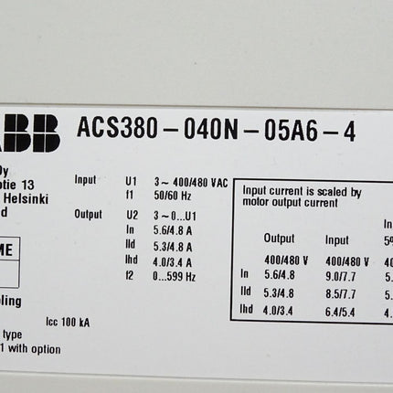 ABB Frequenzumrichter ACS380-040N-05A6-4 2.2kW