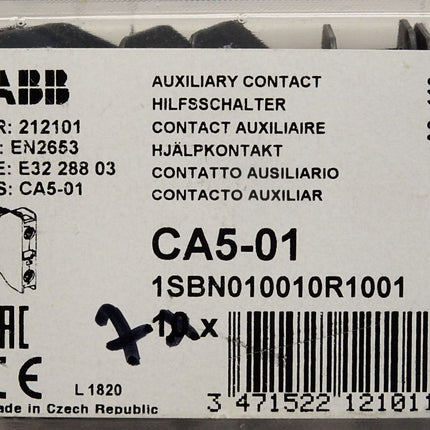 ABB Hilfsschalter CA5-01 1SBN010010R1001 / Inhalt : 7 Stück / Neu OVP