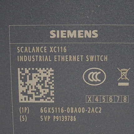 Siemens Scalance XC116 Ethernet Switch 6GK5116-0BA00-2AC2 / Neuwertig