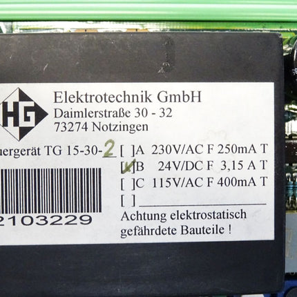 HG Elektrotechnik Steuergerät TG15-30-2 B