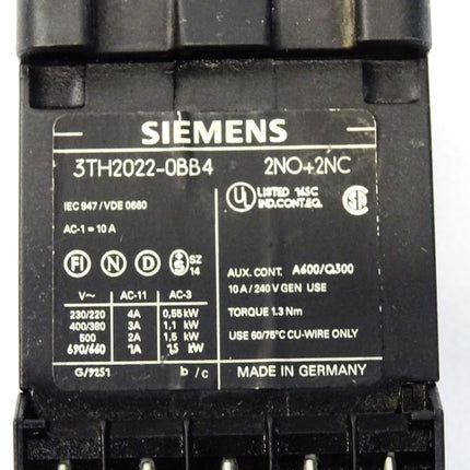 Siemens 3TH2022-0BB4 + 3TX4422-0A