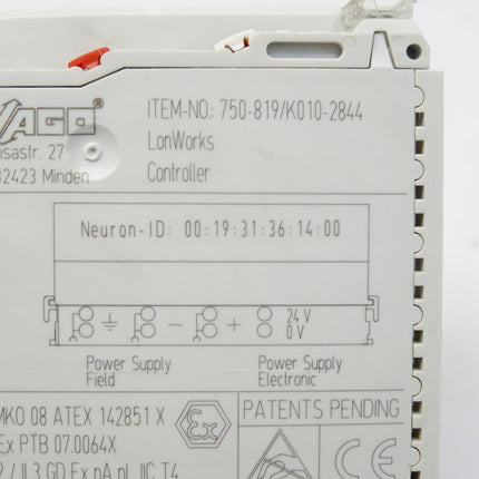 Wago 750-819 / K010-2844 LonWorks Controller