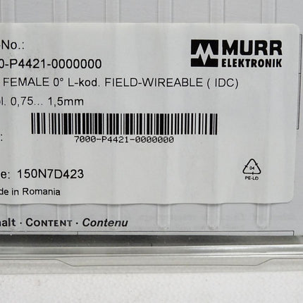 Murr Elektronik 7000-P4421-0000000 Schneidklemmanschluss / Neu OVP