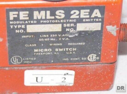 MICRO SWITCH FE MLS 2EA Type: Modulated Photoelectric