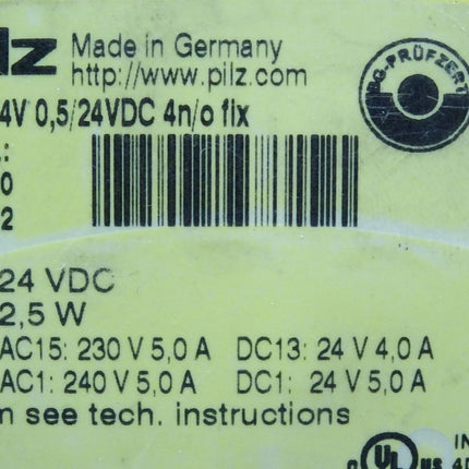 Pilz 774580 PZE X4V 0,5/24VDC 4n/o fix Kontakterweiterung