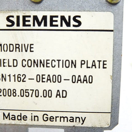 Siemens Simodrive Shield connection plate 6SN1162-0EA00-0AA0