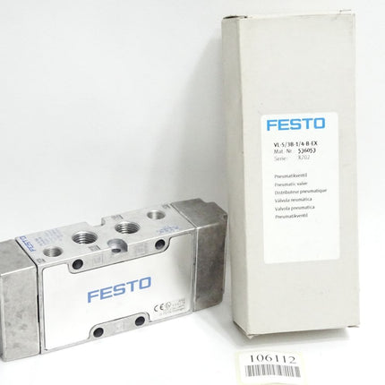 Festo 536053 VL-5/3B-1/4-B-EX Pneumatikventil / Neu OVP