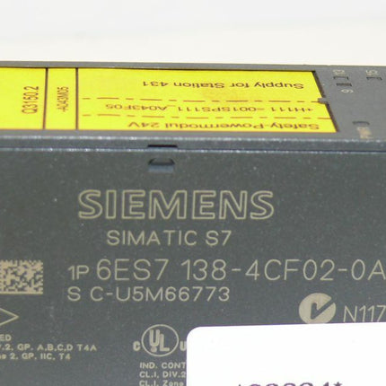 Siemens Simatic S7 6ES7138-4CF02-0AB0 / 6ES7 138-4CF02-0AB0 Powermodul