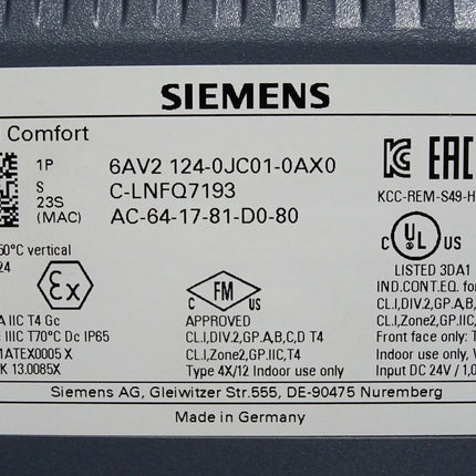 Siemens TP900 Comfort Panel 6AV2124-0JC01-0AX0 6AV2 124-0JC01-0AX0 - zum Teil erneuert