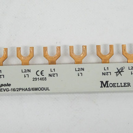 Klöckner Moeller EVG-16/2PHAS/6Modul Schienenblock EVG-16