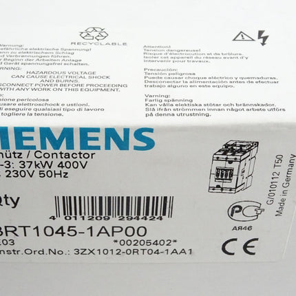 Siemens Schütz 3RT1045-1AP00 / Neu OVP