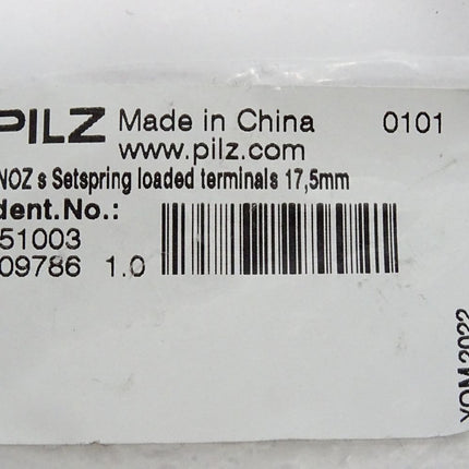 Pilz 751003 Klemmen PNOZ s  / Inhalt:4 Stecker / Neu OVP