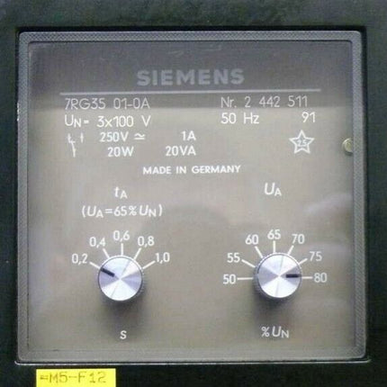 Siemens 7RG35 01-0A ANALOG ABSOLUTE Elektrometer für Überwachung von Spannung