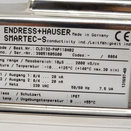 Endress+Hauser Smartec-S Messsystem für induktive Leitfähigkeit CLD132-PAP110AB2