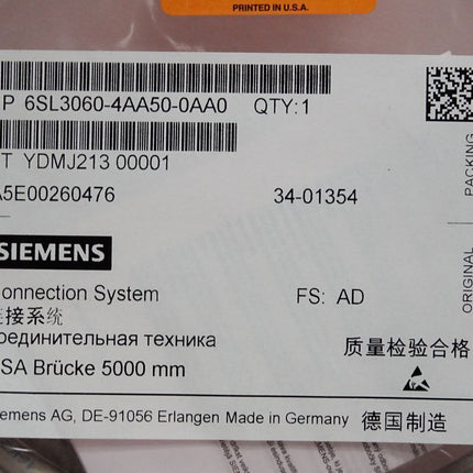 Siemens 6SL3060-4AA50-0AA0 SINAMICS Drive-CLiQ Leitung 5m / Neu OVP