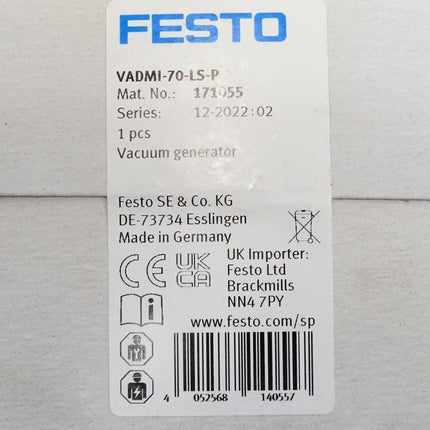 Festo Vacuum generator VADMI-70-LS-P / 171055 / Neu OVP