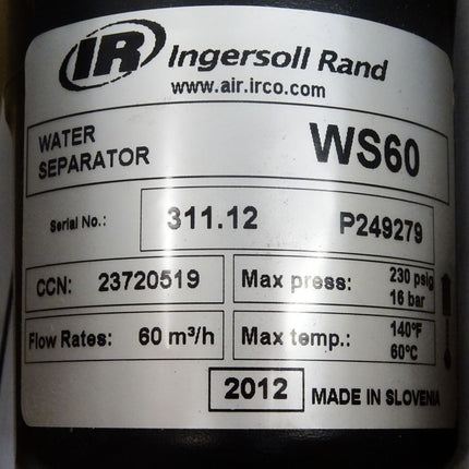 Ingersoll Rand Water Separator WS60 / 23720519 / Neu OVP