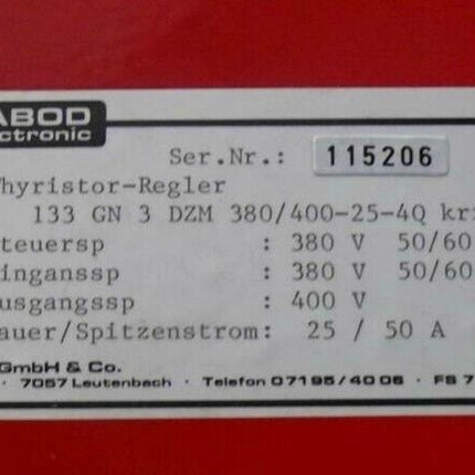 LABOD Thyristor-Regler 133 GN 3 DZM 380/400-35-4Q KRF Frequenzumrichter Servomot