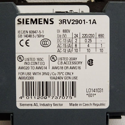 Siemens Sirius 3RV2011-1HA10 Leistungsschalter