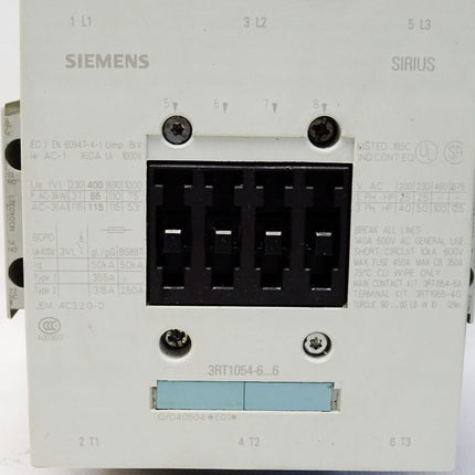 Siemens Sirius 3RT1054-6AP36 Leistungsschütz