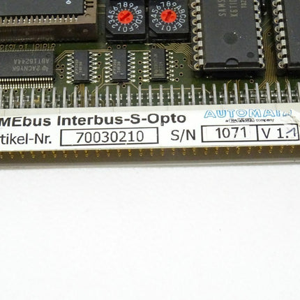 VMEbus Interbus-S-Opto 70030210 V1.1