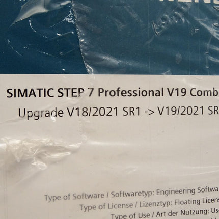 Siemens SUS-230691 Simatic Step 7 Professional V19 Combo V19/2021 SR2 Upgrade 6ES7822-1AA23-0YE5 / Neu OVP